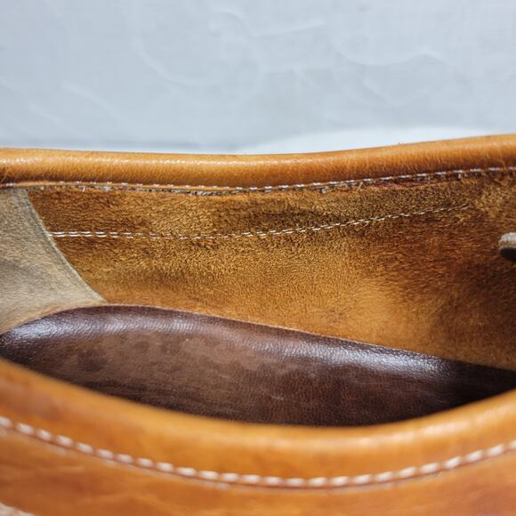 Vintage Hand Sewn Oxfords Mens 11D Tanned Soft Leather Soles Casual Laces main image 6